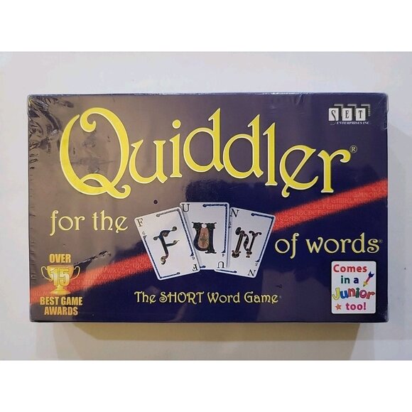 Quiddler The Short Word Game Card Game FOR THE FUN OF WORDS SEALED BOX NIB - Picture 1 of 6